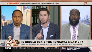 Stephen A Smith Says JJ Redick \& Kendrick Perkins Argument Over MVP Voters Went Too Far