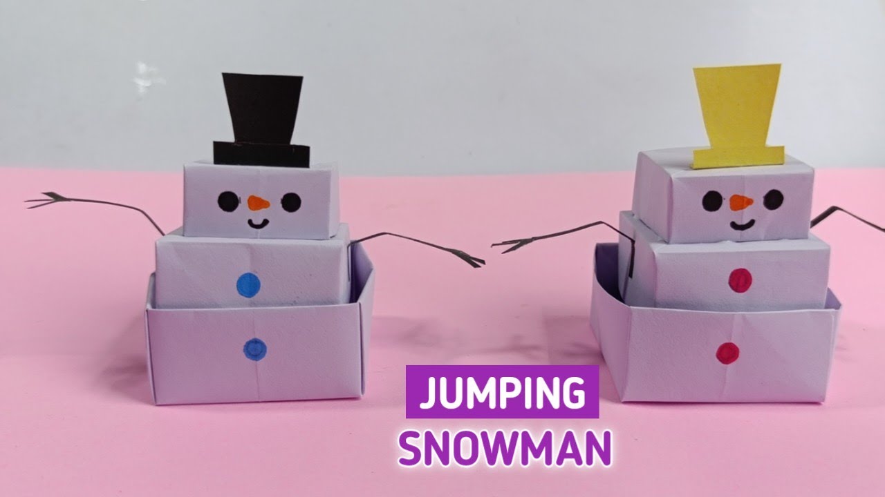 Jumping Snowman | Origami | Game From Paper 