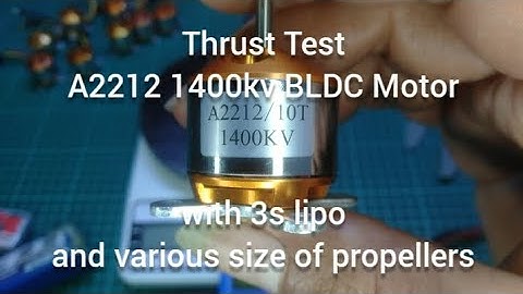 Thrust Test Cheap Brushless Motor A2212 1400kv 3s Lipo 4 5 6 7 8 9 10 11 12 inches Propellers