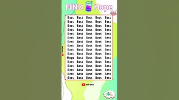 🧙FIND Hope🧙| Brain test 510 #spottheodd #braintestlevels #shorts