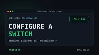 CCNA M02 L04 Switch Config