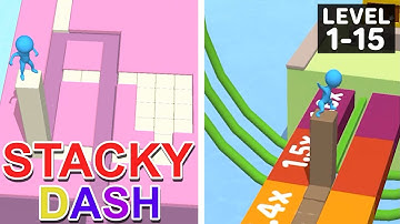 Stacky Dash Gameplay Walkthrough Level 1 - 15 | New Gameplay
