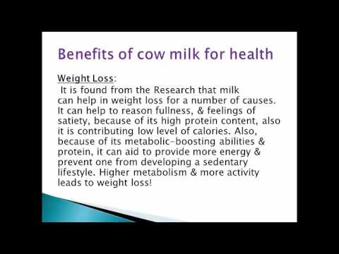 Benefits of cow milk for health.