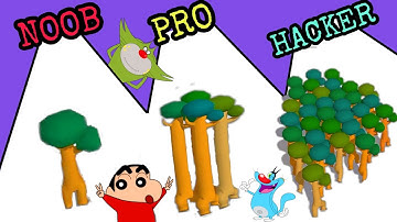 Noob vs Pro vs Hacker in Saving Forest Runner | With Oggy and Jack | Tiroti Gaming