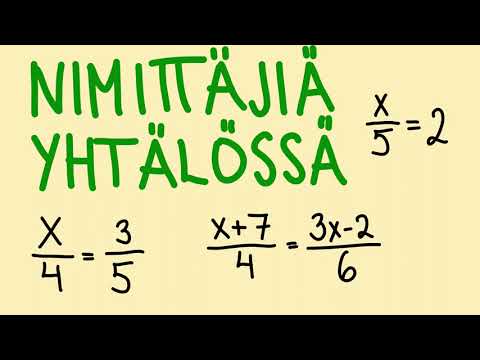 Video: Mikä on yhtälö, jossa on yksi tai useampi muuttuja?
