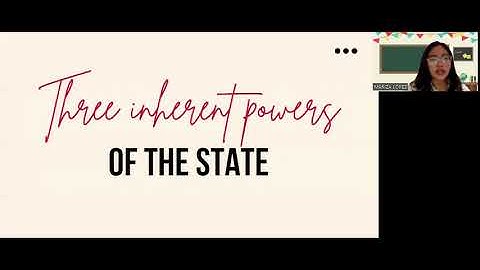 The Three Inherent Powers of the State - Teaching Demonstration