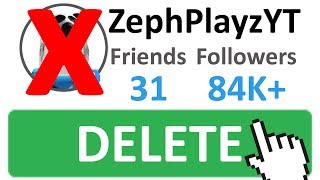 Deleting My Roblox Account Goodbye Youtube - zephplayzyt roblox account