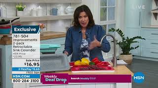 Improvements 2pack Retractable Sink Colanders