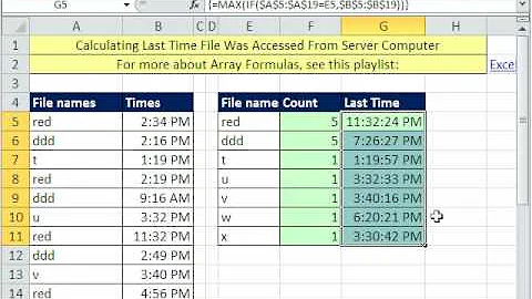 Excel Magic Trick 547: Calculating Last Time File Was Accessed From Server Computer