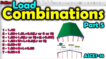 How To Define Load Combinations According To ASCE7-16