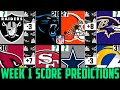 NFL Week 1 Score Predictions 2020 (NFL WEEK 1 PICKS AGAINST THE SPREAD 2020)