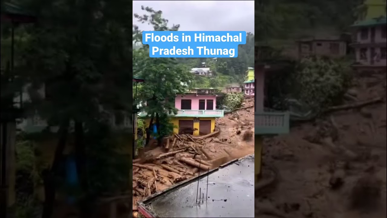 Flash floods in Thunag Himachal Pradesh | Must watch | Tabahi 