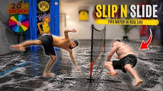 FIFA MATCH in REAL LIFE on a SLIP 'N SLIDE | Jordan & Semih