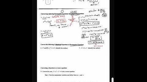 Cylindrical Coordinates (part 2)