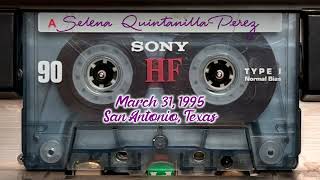 Audio Recording Of Selena Quintanilla - Perez Passing On Kxtn 1075 - March 31 1995