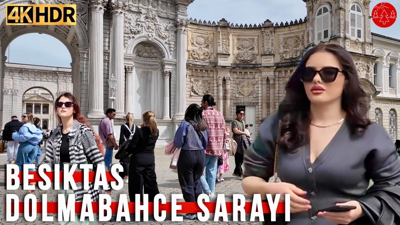 Стамбул Бешикташ Долмабахче Сарайи, пирс Кабаташ, пешеходная экскурсия 4K
