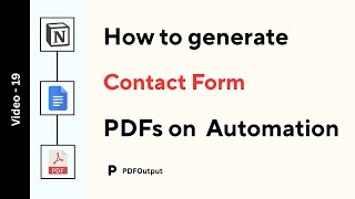Contact Form PDF (How to convert Contact Form responses in Notion to PDFs on automation)