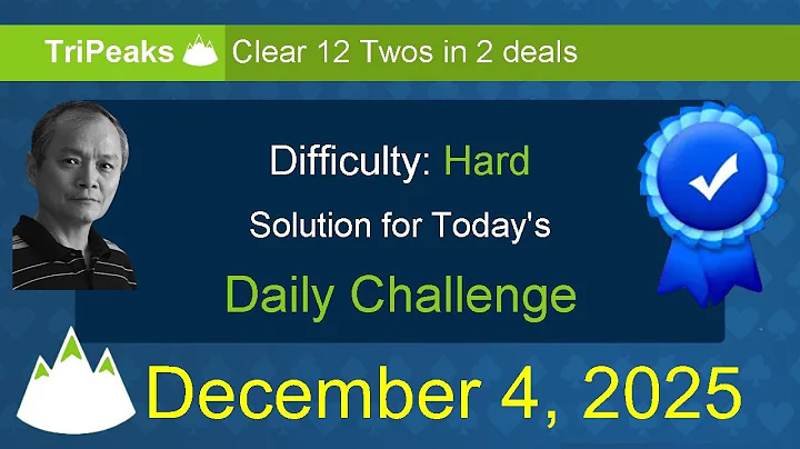 Microsoft Solitaire Collection: TriPeaks - Hard - December 4, 2025