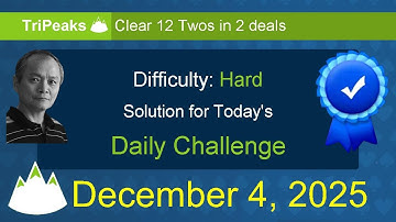 Microsoft Solitaire Collection: TriPeaks - Hard - December 4, 2025