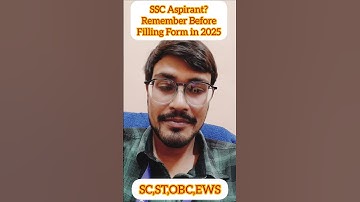 SSC Aspirant?Remember Before Filling Form in 2025/SC,ST,OBC,EWS#shorts#ssc