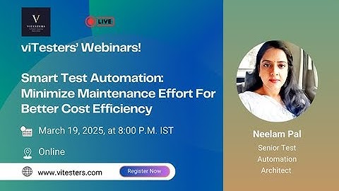 viTesters Webinars - Smart Test Automation