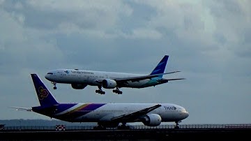 Boeing 777-300ER smooth landing in Bali (DPS) (Garuda Indonesia)