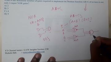 GATE CSE 2009 || Digital Electronics || GATE Insights Version: CSE