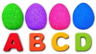 Learn Colors and ABC with Surprise Foam Eggs, Fruits & Animals | Preschool Toddler Learning Video