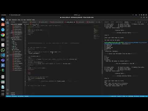 CREATE TABLES IN  EXISTING DATABASES IN THE DATABASE ENGINE IN BASH (PART 2)  #08