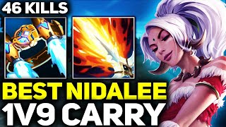 RANK 1 BEST NIDALEE IN THE WORLD 1V9 CARRY GAMEPLAY! | League of Legends