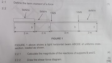 Engineering Science N3 Moments Part 5 Past Exam Papers and Memo @mathszoneafricanmotives