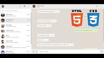 How to create WhatsApp clone using HTML and CSS