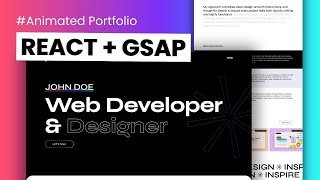 Build a Modern Animated Portfolio Website with React + GSAP | Step-by-Step Tutorial