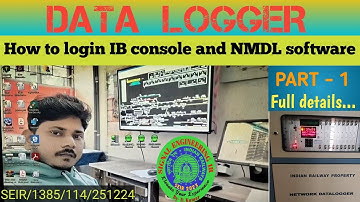#DATA LOGGER#IB console and NMDL software login.