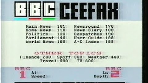 BBC2 Pages From Ceefax 1996