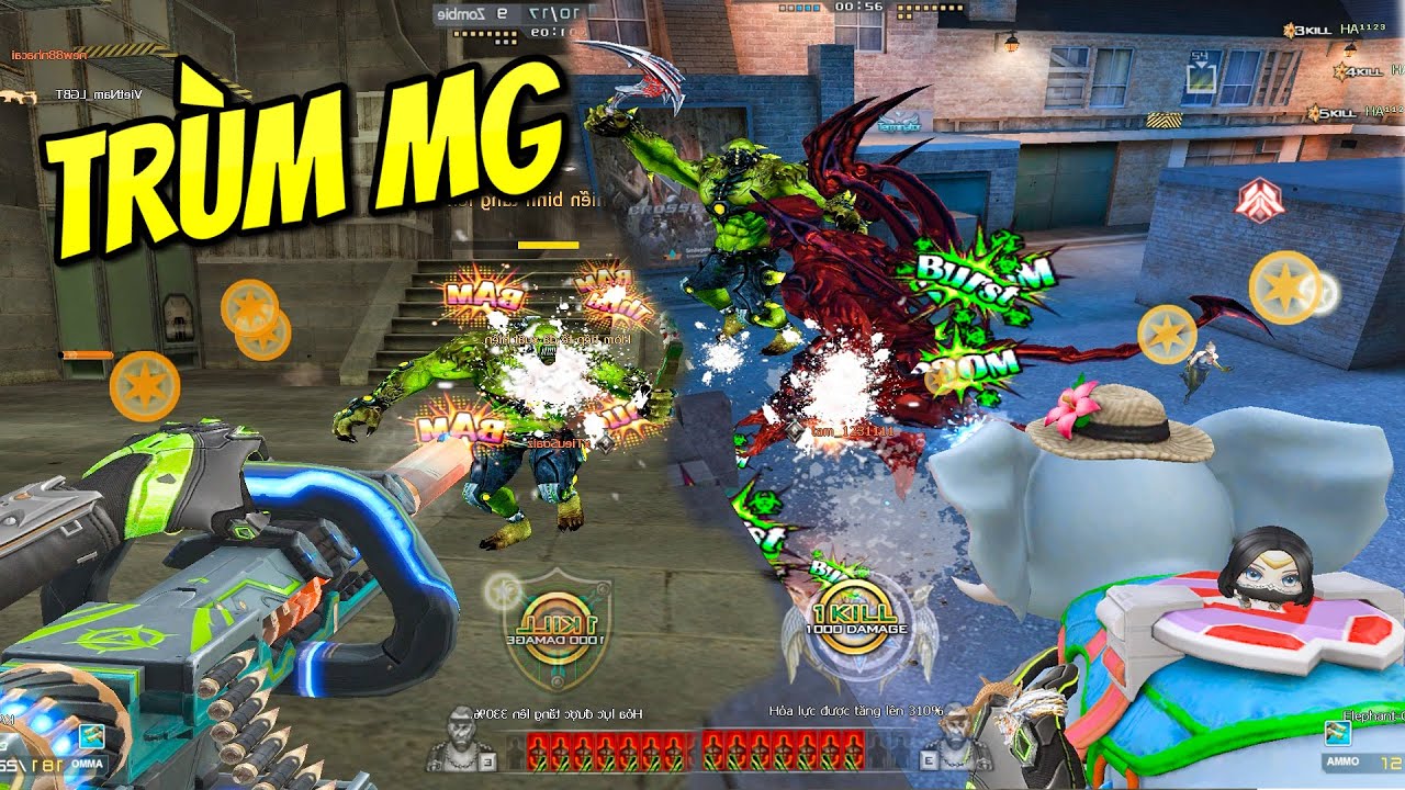 TXT - 2 KHẨU MG XỊN NHẤT ĐỘT KÍCH  KAC VIP VS 6 NÒNG VOI FAKE VIP    - Tiến Zombie V4