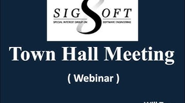 "ACM SIGSOFT Town Hall Webinar," Will Tracz, SIGSOFT