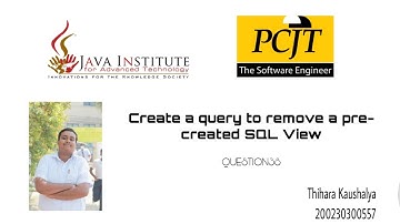 DBMS1 | QUESTION 38 | Create a query to remove a pre created SQL View