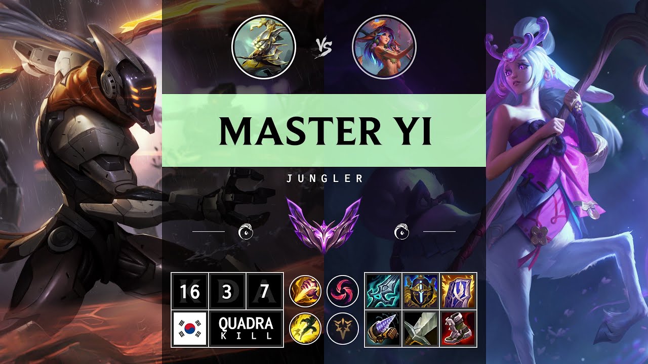 Master Yi Jungle vs Lillia - KR Master Patch 14.12