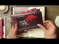 Journal with me  red rose theme  scrapbook asmr