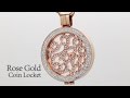 Costume jewellery rose gold coin locket by absolute jewellery