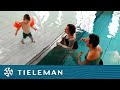 Two movable floors with a separation wall  tieleman pool technology