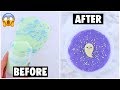 EXTREME SLIME MAKEOVERS *fixing my old slimes*
