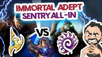 StarCraft 2 - My Best & Easiest PvZ All-in ! Immortal / Adept / Sentry !