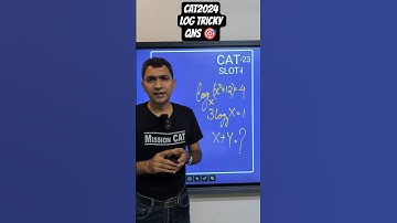 #cat2024 Trick Log Question #missioncat #cat2025 #sogosir #catpreparation #catquant #catstrategy