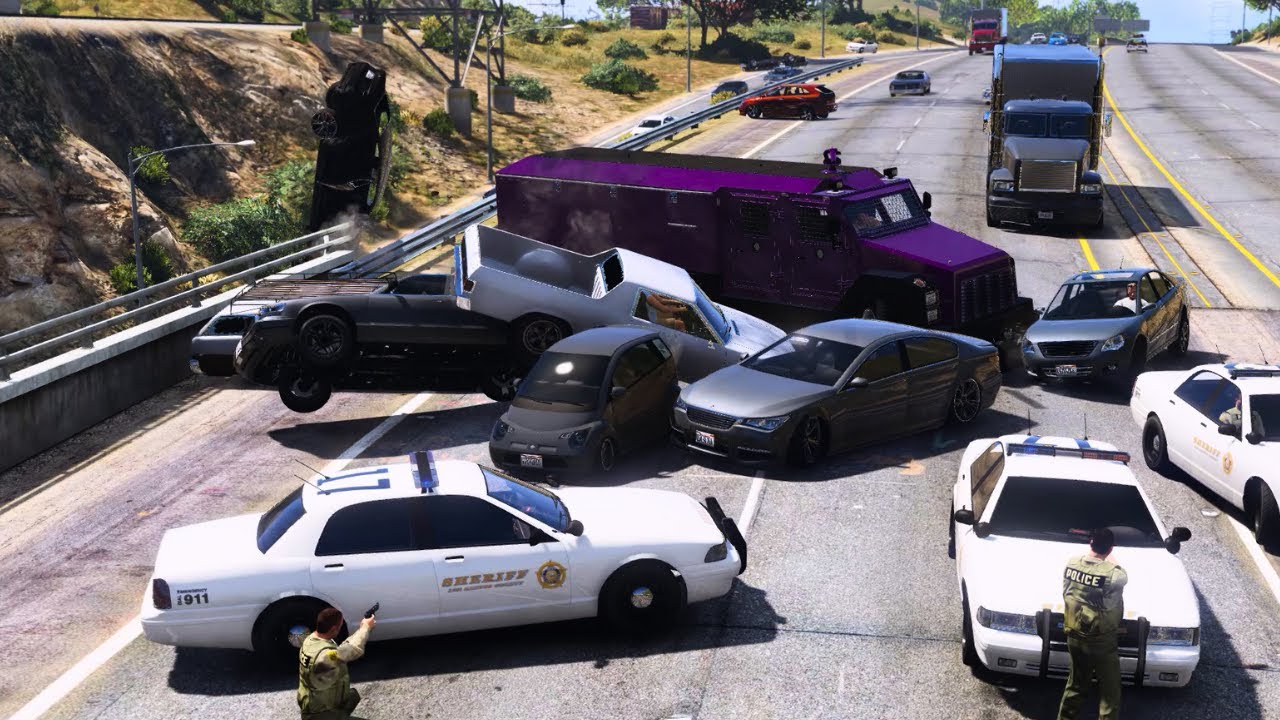 GTA V CRAZY ANTIRIOT TRUCK CRASHES COMPILATION DESTRUCTION GTA 5 CAR CRASHES #39 | CrashDestructions