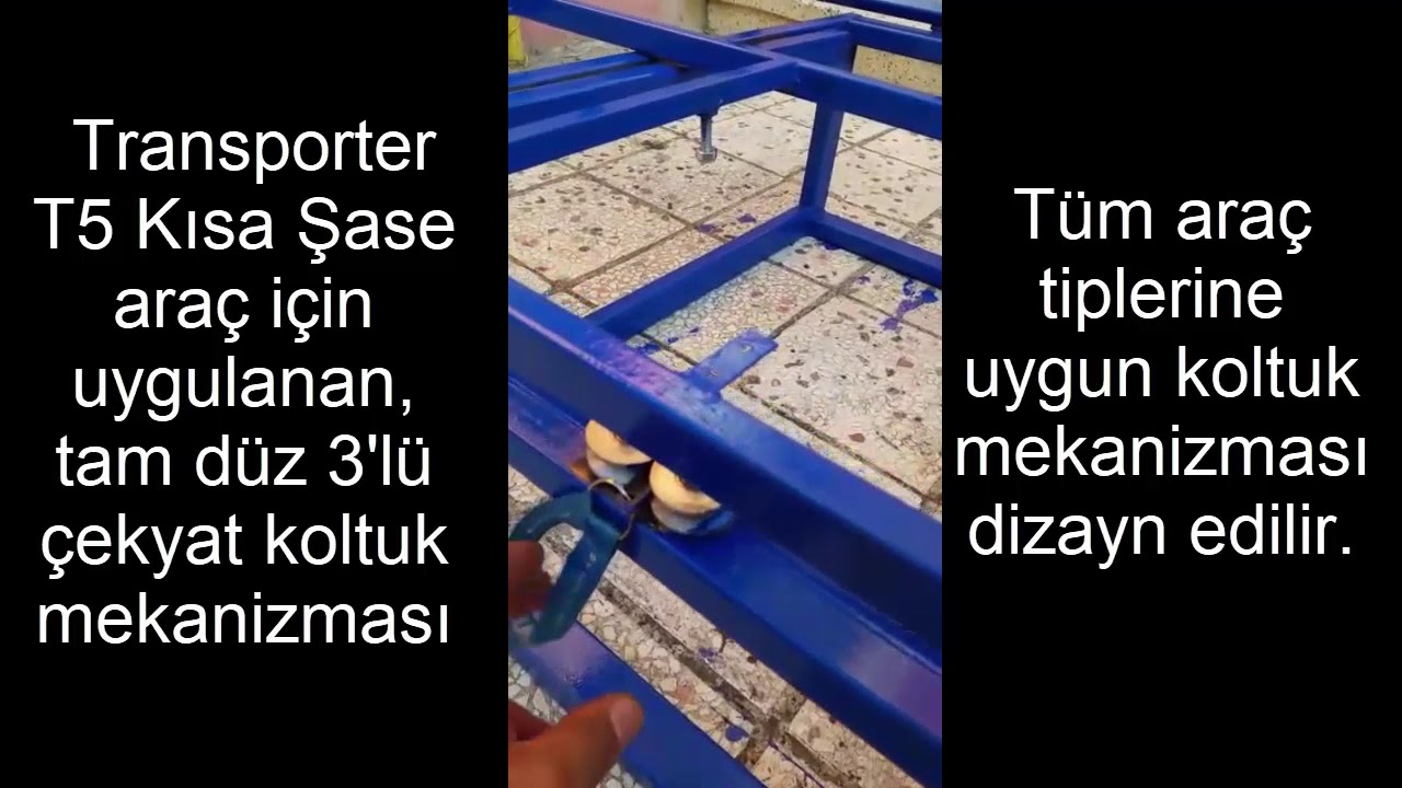 Transporter T5 tam yatak olan 3lü koltuk çekyat YouTube