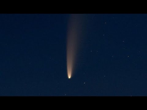 夜明けの津別峠に輝く白い尾　３月に発見　ネオワイズ彗星（2020/07/10）北海道新聞
