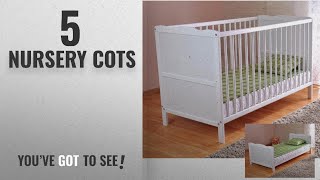 Top 10 Nursery Cots [2018]: FREE UK Delivery ✓ White Solid Wood Baby Cot Bed & Deluxe Foam ...