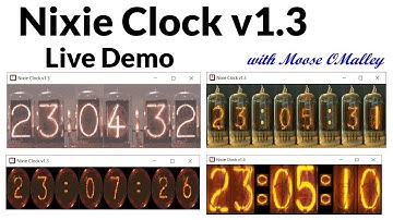 Nixie Clock v1.3 - Live Demo